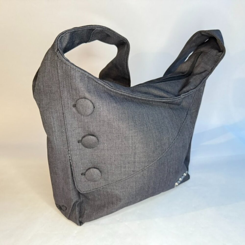 OGIO Grey Satchel Bag with Three Grey Button Design